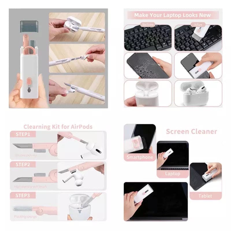 7 In 1 Cleaning Brush Set, Multifunctional Phone Keyboard Cleaning Kit, Computer Dust Cleaning, Cleaning Brush Tool for Airpods Earbud Cell Phone Laptop Camera, Multifunction Bluetooth Compatible Headset Cleaning Pen 7 In 1 Cleaning Brush Set, Multifunctional Phone Keyboard Cleaning Kit, Computer Dust Cleaning, Cleaning Brush Tool for Airpods Earbud Cell Phone Laptop Camera, Multifunction Bluetooth Compatible Headset Cleaning Pen
